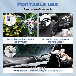Laveuse à pression sans fil CQWLKEJ avec canon à mousse, 652 PSI portable sans balai