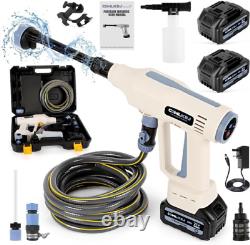 Laveuse à pression sans fil CQWLKEJ avec canon à mousse, 652 PSI sans balai blanc