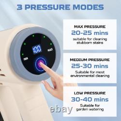 Laveuse à pression sans fil CQWLKEJ avec canon à mousse, 652 PSI sans balai blanc