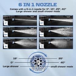 Laveuse à pression sans fil CQWLKEJ avec canon à mousse, 652 PSI sans balai blanc