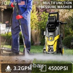 Laveuse haute pression électrique améliorée 2025, 4500 PSI 3,2 GPM avec 4 Q