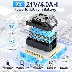 Laveuse haute pression sans fil Avhrit, 970 PSI nettoyeur portable BRUSHLESS 2x 4.0Ah