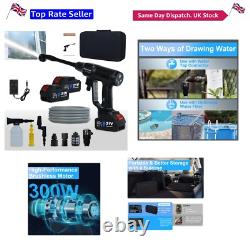 Nettoyeur Haute Pression Sans Fil 200Bar/2900PSI pour Voiture et Usage Extérieur UK