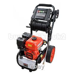 Nettoyeur Haute Pression à Essence 20M de Tuyau 2465PSI Laveur de Voiture Ensemble Complet