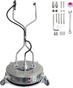 Nettoyeur de surface à haute pression 30 pouces avec double poignée et roues 5200 PSI