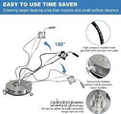 Nettoyeur de surface à haute pression 30 pouces avec double poignée et roues 5200 PSI