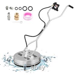 Nettoyeur de surface en acier inoxydable avec roulettes, nettoyeur haute pression de 4000 PSI