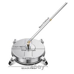 Nettoyeur de surface en acier inoxydable de 16,5 pouces, nettoyeur haute pression de 4000 PSI