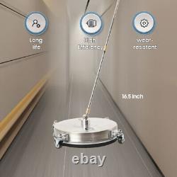 Nettoyeur de surface en acier inoxydable pour nettoyeur haute pression 4000 PSI 16,5 pouces