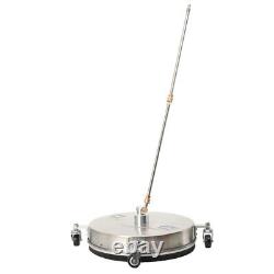 Nettoyeur de surface en acier inoxydable pour nettoyeur haute pression 4000 PSI 16,5 pouces