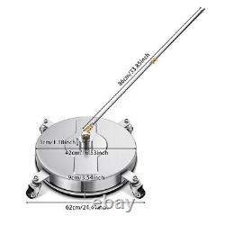 Nettoyeur de surface en acier inoxydable pour nettoyeur haute pression de 16,5 pouces et 4000 PSI