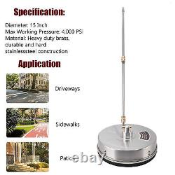 Nettoyeur de surface haute pression 4000 PSI en acier inoxydable avec Power Washer