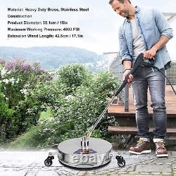 Nettoyeur de surface pour laveuse à pression de 15 pouces 4000 PSI avec attache de laveuse à pression de 1/4 pouce