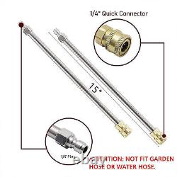 Nettoyeur de surface pour laveuse à pression de 15 pouces 4000 PSI avec attachement pour laveuse à pression de 1/4 pouce.