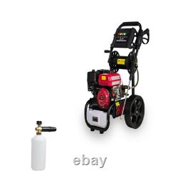 Nettoyeur haute pression à essence 2900 PSI 9.2LPM 20m de tuyau 5 buses de pulvérisation Inx Canon à neige