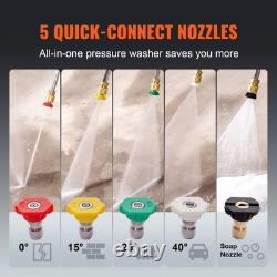 Nettoyeur haute pression à essence 3600 PSI 2,6 GPM Pompe en cuivre Pistolet pulvérisateur 5 buses