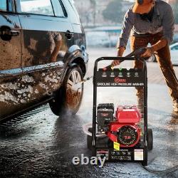 Nettoyeur haute pression à essence 3950 PSI 7 CV Nettoyeur à jet haute puissance pour jardins, allées et voitures