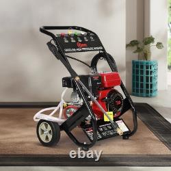 Nettoyeur haute pression à essence 3950 PSI 7 CV Nettoyeur à jet haute puissance pour jardins, allées et voitures