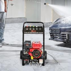 Nettoyeur haute pression à essence 3950 PSI 7 CV Nettoyeur à jet haute puissance pour jardins, allées et voitures