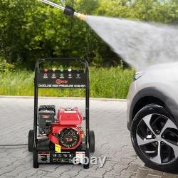 Nettoyeur haute pression à essence 3950 PSI 7 CV Nettoyeur à jet haute puissance pour jardins, allées et voitures