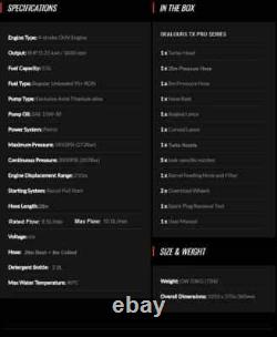 Nettoyeur haute pression à essence 3950psi POWER T-MAX PRO 20 MÈTRES DE TUYAUX