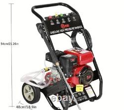 Nettoyeur haute pression à essence 7 ch, laveur à jet haute puissance, 5 buses, nettoyeur de voiture moteur
