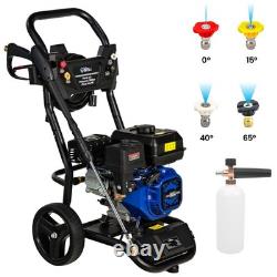Nettoyeur haute pression à essence avec bouteille de mousse, 2900 PSI / 200 Bar, moteur OHV de 7 HP