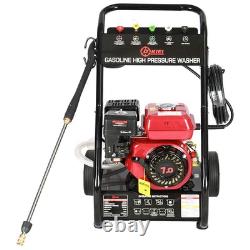 Nettoyeur haute pression à essence moteur 7HP jet puissant nettoyage de voiture nettoyeur de patio 2500PSI