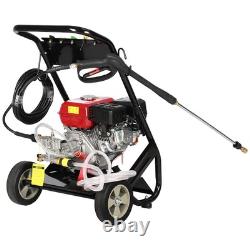 Nettoyeur haute pression à essence moteur 7HP jet puissant nettoyage de voiture nettoyeur de patio 2500PSI