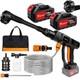 Nettoyeur Haute Pression Portable Sans Fil 652 Psi, 21v, 2x Batterie 3.0ah, Buse 6-en-1