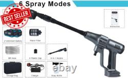 Nettoyeur haute pression sans fil 200Bar 2900Psi avec 2 batteries pour le nettoyage de voiture et de jardin