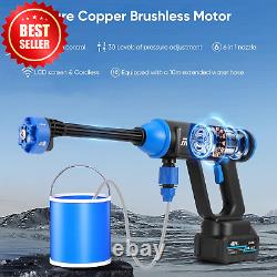 Nettoyeur haute pression sans fil 725 PSI moteur sans balai avec écran LED buse 6-en-1