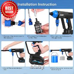 Nettoyeur haute pression sans fil 725 PSI moteur sans balai avec écran LED buse 6-en-1