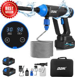 Nettoyeur haute pression sans fil 725 PSI moteur sans balai avec écran LED buse 6-en-1