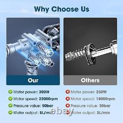 Nettoyeur haute pression sans fil avec batterie, 725PSI 2x15Ah, portable 6 en 1 manuel