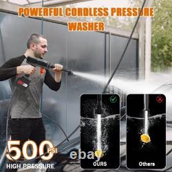 Nettoyeur haute pression sans fil, batterie de 22500mAh, puissance de 500 PSI élevée