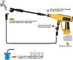 Nettoyeur haute pression sans fil compatible avec batterie Dewalt 20V, 700 PSI
