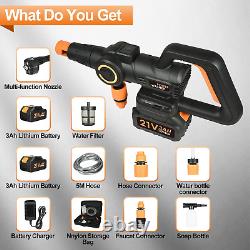 Nettoyeur haute pression sans fil, nettoyeur haute pression portable 28 Bar/406Psi avec 2 batteries