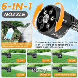 Nettoyeur haute pression sans fil, nettoyeur portable 6 en 1, batterie 4,0 Ah