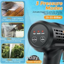 Nettoyeur haute pression sans fil, nettoyeur portable 6 en 1, batterie 4,0 Ah