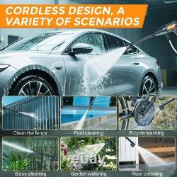 Nettoyeur haute pression sans fil, nettoyeur portable 6 en 1, batterie 4,0 Ah