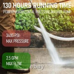 Pour moteurs de 180 à 225 cc, nettoyeur haute pression à essence avec pompe de 3400 PSI, performance améliorée