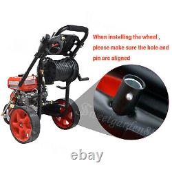 Puissant laveur haute pression à essence de 170 bars, 2465 psi, nettoyeur de patio avec un tuyau de 20 mètres