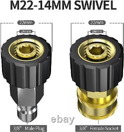 Tuyau de nettoyeur haute pression 70 pi x 3/8 pouces 4800 psi pour eau froide et chaude Max 248°F avec