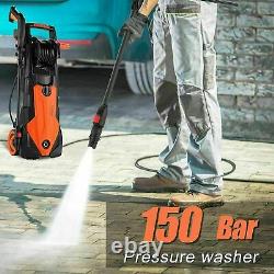 Uk Laver À Pression Électrique Jet Wash Patio Cleaner Ipx5 150 Bar 2200 Psi + Brosse