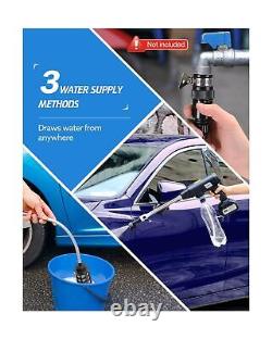 ble Battery, 20V 4.0Ah Lithium Battery, 6 Nozzles for Car Washing, Pet Washing, Garden Cleaning